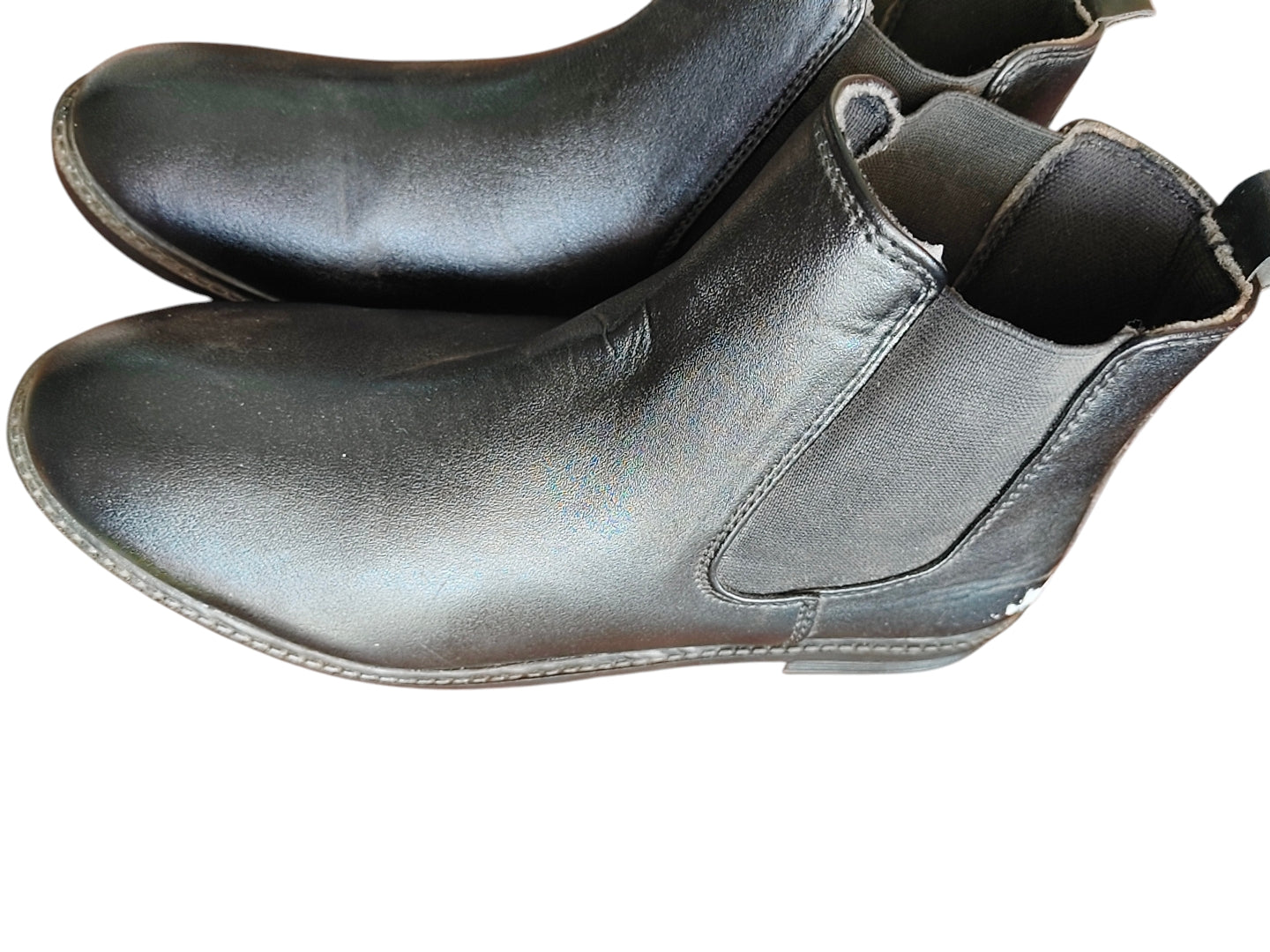 Shoe Island Men's Black Leather Chelsea Boots | Slip-On Party For...